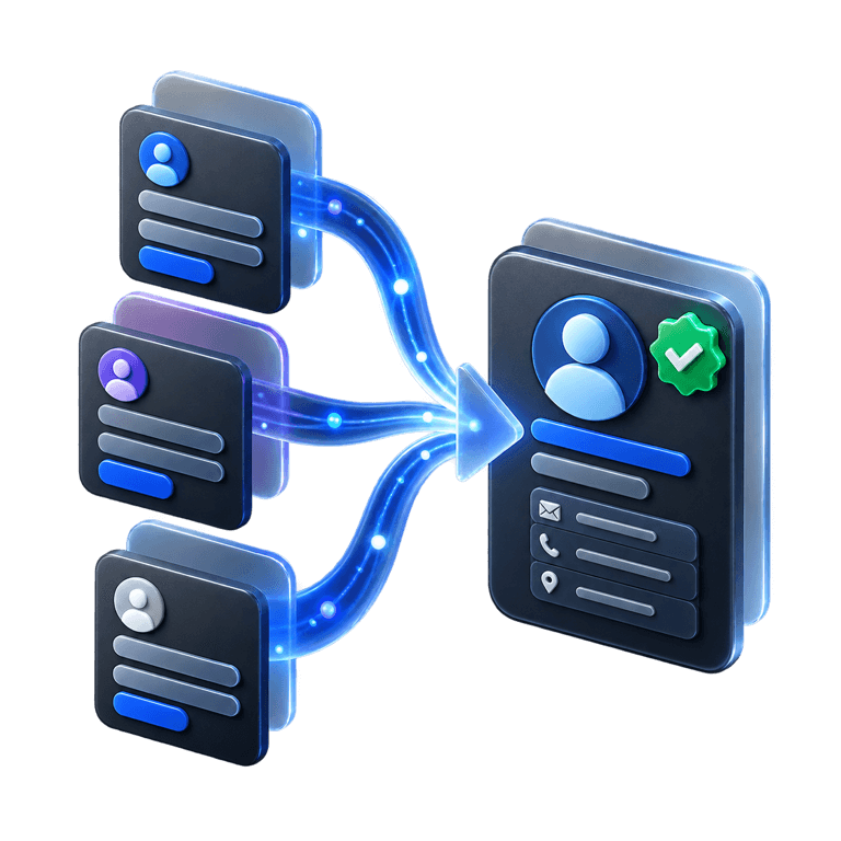 Layered lead capture form illustration